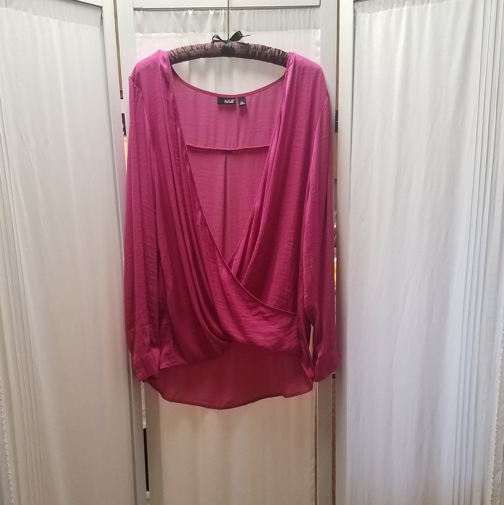 a.n.a cross drape front blouse